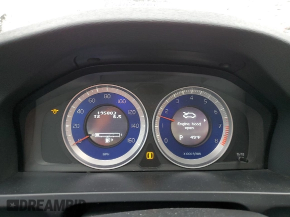 2012 Volvo S60 T6 with VIN YV1902FH5C2111761, listed as a Copart auction lot 48595905 with 195,803 mi miles and Salvage Title. Bid and sale history available at carsss.com. Image 9.