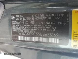 2011 BMW 3 Series 328i xDrive with VIN WBAKF5C55BE655169, listed as a Copart auction lot 66855654 with 145,140 mi miles and Non Repairable. Bid and sale history available at carsss.com. Image 12.