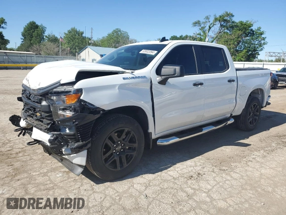 2024 Chevrolet Silverado 1500 Custom with VIN 3GCPABEK5RG222754, listed as a Copart auction lot 53932094 with 4,307 mi miles and Salvage Title. Bid and sale history available at DreamBid. Image 1.