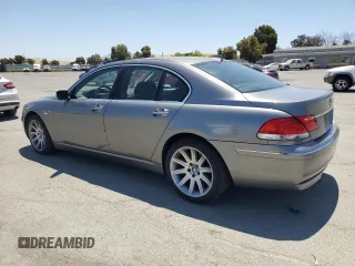 2006 BMW 7 Series 750i with VIN WBAHL83546DT02261, listed as a Copart auction lot 61686475 with 86,909 mi miles and Salvage title. Bid and sale history available at DreamBid. Image 2.