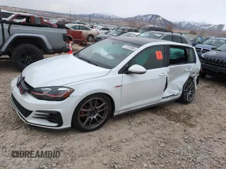 2020 Volkswagen Golf GTI S with VIN 3VW6T7AU0LM004978, listed as a Copart auction lot 47816965 with 57,198 mi miles and Salvage Title. Bid and sale history available at carsss.com. Image 1.