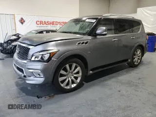 2016 Infiniti QX80 with VIN JN8AZ2NE8G9120469, listed as a Copart auction lot 73436594 with 216,678 mi miles and Salvage Title. Bid and sale history available at carsss.com. Image 1.