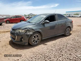 2017 Chevrolet Sonic LT with VIN 1G1JD5SG1H4103649, listed as a Copart auction lot 58536765 with 128,562 mi miles and Salvage title. Bid and sale history available at DreamBid. Image 1.