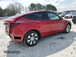 2021 Tesla Model Y Standard Range with VIN 5YJYGDED3MF107259, listed as a Copart auction lot 48566935 with 68,561 mi miles and Salvage Title. Bid and sale history available at carsss.com. Image 3.