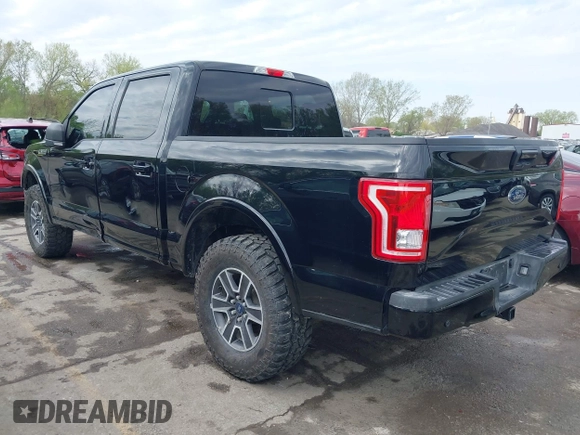 2017 Ford F-150 XL with VIN 1FTEW1EF9HKC54488, listed as a IAAI auction lot 42010877 with 186,860 mi miles. Bid and sale history available at carsss.com. Image 3.