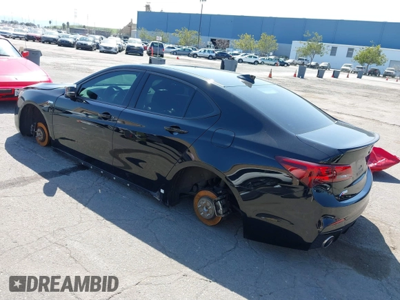 2018 Acura TLX w/A-SPEC Pkg with VIN 19UUB2F69JA007609, listed as a IAAI auction lot 41754437 with 195,047 mi miles. Bid and sale history available at carsss.com. Image 3.