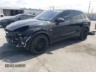 2017 Porsche Cayenne S E-Hybrid with VIN WP1AE2A23HLA71302, listed as a Copart auction lot 54586635 with 102,228 mi miles and Salvage title. Bid and sale history available at DreamBid. Image 1.