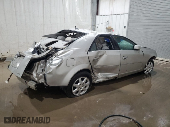 2007 Cadillac CTS with VIN 1G6DM57T070103712, listed as a Copart auction lot 80265324 with 0 mi miles and Salvage Title. Bid and sale history available at carsss.com. Image 3.