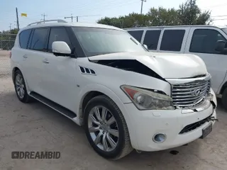 2014 Infiniti QX80 with VIN JN8AZ2NF1E9552567, listed as a IAAI auction lot 40608266 with 94,809 mi miles. Bid and sale history available at carsss.com. Image 1.