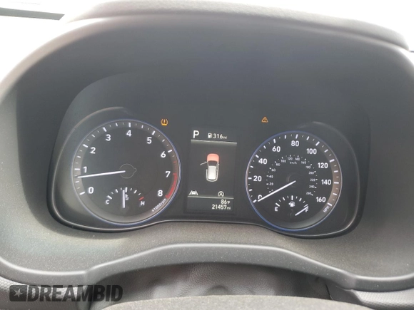 2022 Hyundai Kona SEL with VIN KM8K6CAB0NU819594, listed as a Copart auction lot 54339375 with 21,457 mi miles and Salvage Title. Bid and sale history available at DreamBid. Image 9.