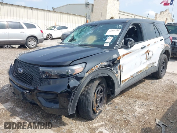 2023 Ford Police Interceptor Utility z VIN 1FM5K8AB5PGC00433, wystawiony jako IAAI lot #42087390 z przebiegiem Nie podano mil oraz . Historia ofert i sprzedaży dostępna na DreamBid. Obrazek 2.