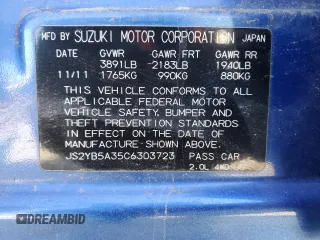 2012 Suzuki SX4 Crossover with VIN JS2YB5A35C6303723, listed as a Copart auction lot 49144865 with 111,849 mi miles and Salvage Title. Bid and sale history available at DreamBid. Image 13.