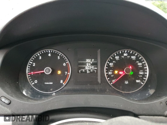 2013 Volkswagen Jetta SE with VIN 3VWDX7AJ4DM360255, listed as a Copart auction lot 58498955 with 160,346 mi miles and Non repairable. Bid and sale history available at DreamBid. Image 9.