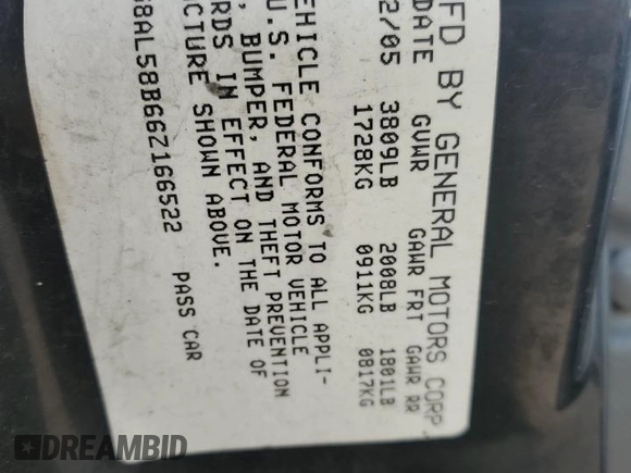 2006 Saturn ION z VIN 1G8AL58B66Z166522, wystawiony jako Copart lot #54502245 z przebiegiem 98 356 mil mil oraz Tytuł czysty. Historia ofert i sprzedaży dostępna na DreamBid. Obrazek 12.