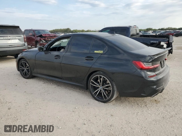 2020 BMW 3 Series M340i with VIN 3MW5U7J08L8B27832, listed as a Copart auction lot 76734584 with 0 mi miles and Salvage Title. Bid and sale history available at carsss.com. Image 2.