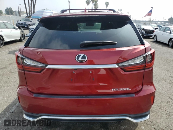 2020 Lexus RX 350L with VIN JTJHZKFA2L2024522, listed as a Copart auction lot 53118825 with 73,403 mi miles and Salvage title. Bid and sale history available at DreamBid. Image 6.
