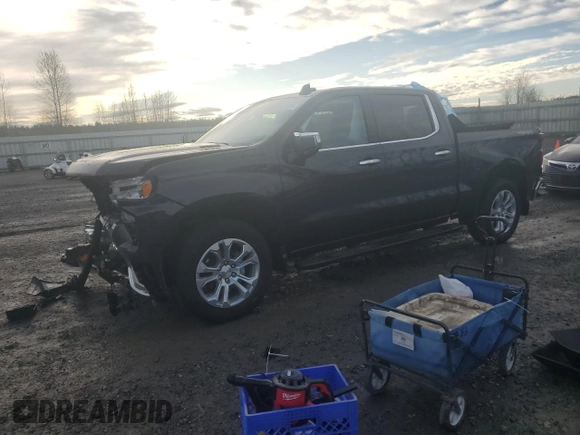 2023 Chevrolet Silverado 1500 LTZ with VIN 1GCUDGE82PZ300156, listed as a Copart auction lot 50273805 with 20,258 mi miles and Salvage Title. Bid and sale history available at carsss.com. Image 1.