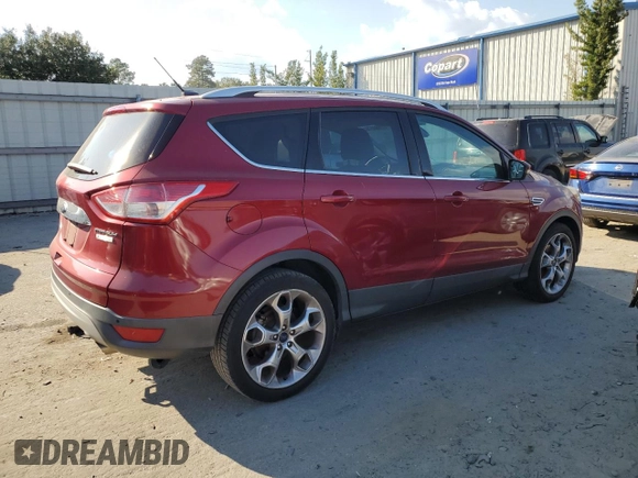 2014 Ford Escape Titanium with VIN 1FMCU0JXXEUD13856, listed as a Copart auction lot 76608764 with 116,178 mi miles and Clean Title. Bid and sale history available at carsss.com. Image 3.
