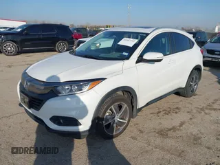 2021 Honda HR-V EX-L with VIN 3CZRU5H76MM727036, listed as a IAAI auction lot 41587332 with 91,506 mi miles. Bid and sale history available at carsss.com. Image 2.