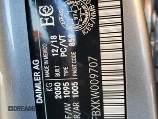 2019 Mercedes-Benz A 220 with VIN WDD3G4FBXKW009707, listed as a Copart auction lot 50912955 with 69,569 mi miles and Salvage Title. Bid and sale history available at DreamBid. Image 12.