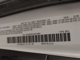 2008 Subaru Tribeca (Natl) 7-Pass Ltd w/DVD/Nav with VIN 4S4WX90D184416894, listed as a IAAI auction lot 41507232 with 214,700 mi miles. Bid and sale history available at carsss.com. Image 9.