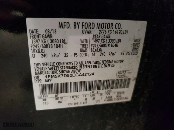 2014 Ford Explorer XLT with VIN 1FM5K7D82EGA42124, listed as a Copart auction lot 79663834 with 178,079 mi miles and Salvage Title. Bid and sale history available at carsss.com. Image 15.