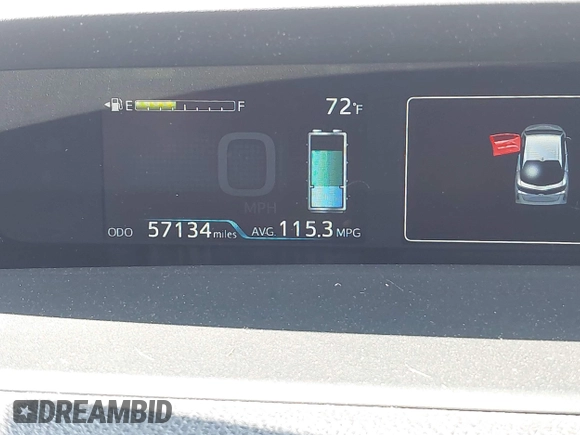 2020 Toyota Prius LE with VIN JTDKARFP8L3154280, listed as a IAAI auction lot 42405444 with 57,134 mi miles and . Bid and sale history available at DreamBid. Image 16.
