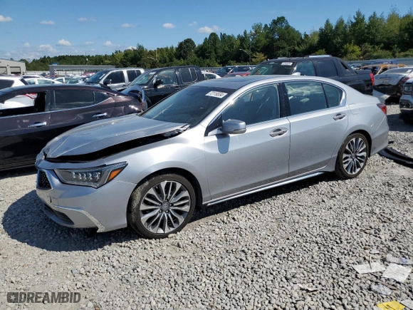 2020 Acura RLX Tech Pkg with VIN JH4KC1F5XLC000601, listed as a Copart auction lot 72119534 with 0 mi miles and Salvage Title. Bid and sale history available at carsss.com. Image 1.