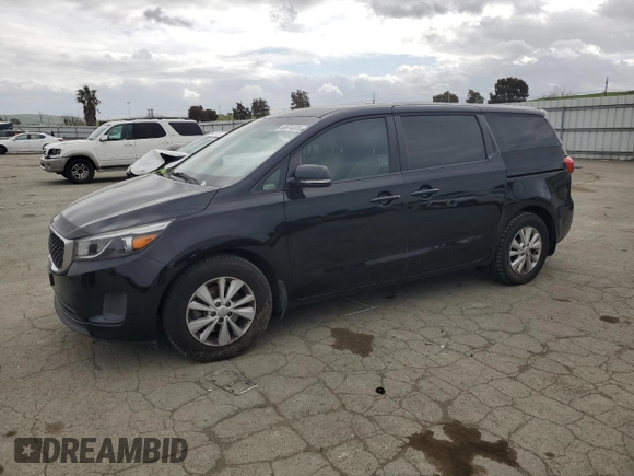 2016 Kia Sedona L with VIN KNDMA5C10G6184184, listed as a Copart auction lot 50974325 with 144,549 mi miles and Salvage Title. Bid and sale history available at carsss.com. Image 1.