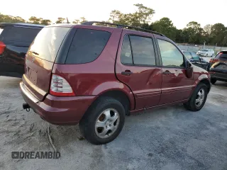 2002 Mercedes-Benz M-Class with VIN 4JGAB54E72A300774, listed as a Copart auction lot 75990134 with 312,541 mi miles and Salvage Title. Bid and sale history available at carsss.com. Image 3.