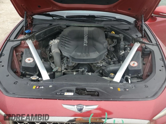 2019 Genesis G70 Advanced with VIN KMTG34LE2KU017271, listed as a Copart auction lot 45771455 with 114,707 mi miles and Salvage title. Bid and sale history available at DreamBid. Image 11.