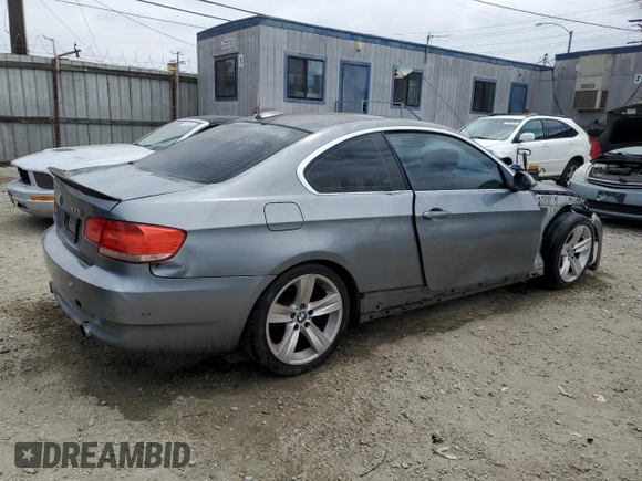 2007 BMW 3 Series 335i with VIN WBAWB735X7P034918, listed as a Copart auction lot 54627475 with 168,231 mi miles and Salvage Title. Bid and sale history available at carsss.com. Image 3.