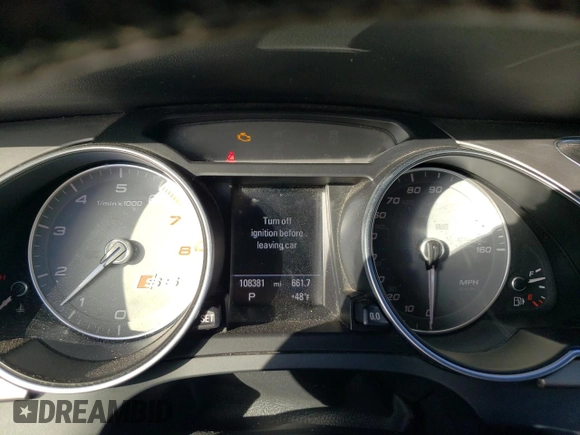 2014 Audi S5 Premium Plus z VIN WAUCGAFH9EN004163, wystawiony jako Copart lot #75017714 z przebiegiem 108 381 mil mil oraz Tytuł czysty. Historia ofert i sprzedaży dostępna na DreamBid. Obrazek 9.