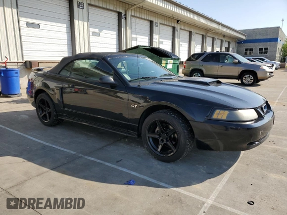 2002 Ford Mustang GT Deluxe with VIN 1FAFP45X02F201213, listed as a Copart auction lot 56493595 with 81,776 mi miles and Salvage title. Bid and sale history available at DreamBid. Image 4.