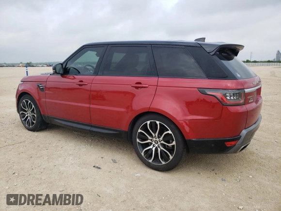 2018 Land Rover Range Rover Sport HSE with VIN SALWR2RV9JA199161, listed as a Copart auction lot 55486875 with 82,391 mi miles and Clean Title. Bid and sale history available at carsss.com. Image 2.