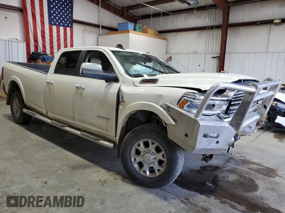 2020 Ram 3500 Laramie with VIN 3C63R3JL3LG102994, listed as a Copart auction lot 57411184 with 0 mi miles and Salvage Title. Bid and sale history available at carsss.com. Image 4.