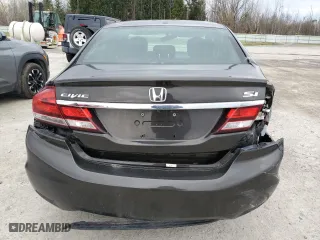2013 Honda Civic Sdn LX with VIN 2HGFB2F50DH563894, listed as a Copart auction lot 53614065 with 0 mi miles and Clean Title. Bid and sale history available at carsss.com. Image 6.