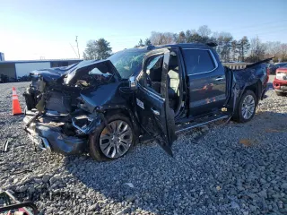 2020 GMC Sierra 1500 Denali with VIN 3GTU9FED4LG443158, listed as a Copart auction lot 41649595 with 60,489 mi miles and Salvage Title. Bid and sale history available at DreamBid. Image 1.