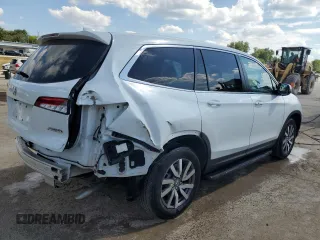 2021 Honda Pilot EX-L with VIN 5FNYF6H58MB084287, listed as a Copart auction lot 59658784 with 32,707 mi miles and Salvage title. Bid and sale history available at DreamBid. Image 3.