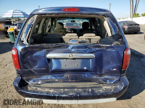 2006 Chrysler Town & Country LWB LX with VIN 2A4GP44R66R845776, listed as a Copart auction lot 79677204 with 213,272 mi miles and Salvage Title. Bid and sale history available at carsss.com. Image 6.