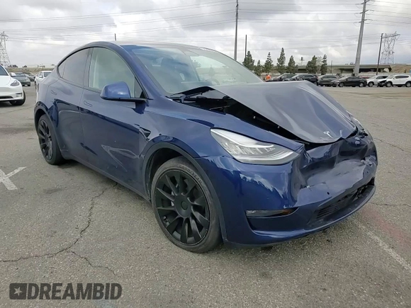 2021 Tesla Model Y Long Range with VIN 5YJYGDEE2MF207913, listed as a Copart auction lot 54385605 with 46,056 mi miles and Salvage Title. Bid and sale history available at DreamBid. Image 15.