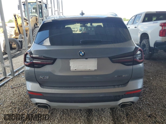 2024 BMW X3 xDrive30i with VIN 5UX53DP00R9V28011, listed as a Copart auction lot 55815905 with 28,391 mi miles and Clean Title. Bid and sale history available at DreamBid. Image 6.