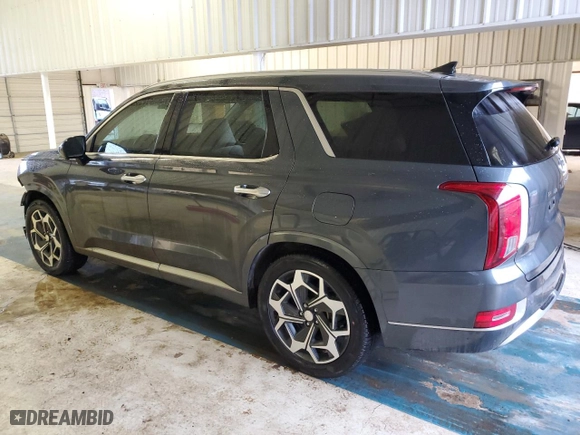 2022 Hyundai Palisade Calligraphy with VIN KM8R74HE6NU406645, listed as a Copart auction lot 44966305 with 47,795 mi miles and Salvage Title. Bid and sale history available at carsss.com. Image 2.