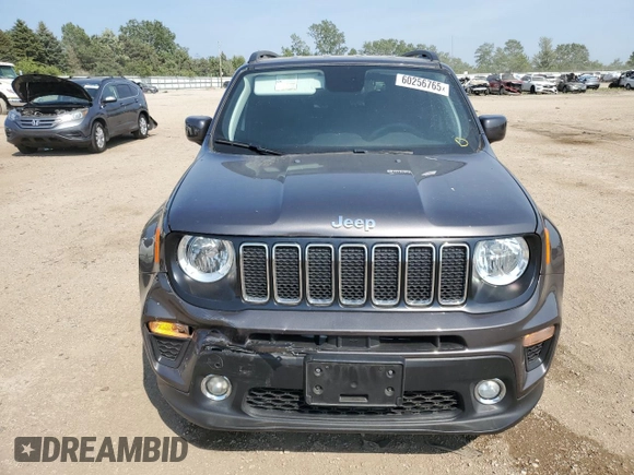 2019 Jeep Renegade Latitude with VIN ZACNJABB7KPK81926, listed as a Copart auction lot 60256765 with 41,904 mi miles and Salvage title. Bid and sale history available at DreamBid. Image 5.