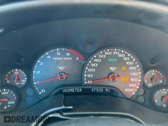 2001 Chevrolet Corvette with VIN 1G1YY22G615106449, listed as a Copart auction lot 41804795 with 97,508 mi miles and Salvage Title. Bid and sale history available at carsss.com. Image 9.