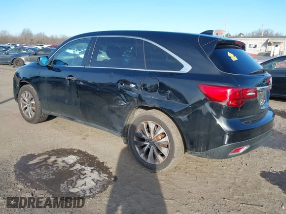 2015 Acura MDX Tech Pkg with VIN 5FRYD4H42FB031992, listed as a IAAI auction lot 41564215 with 125,042 mi miles. Bid and sale history available at carsss.com. Image 3.