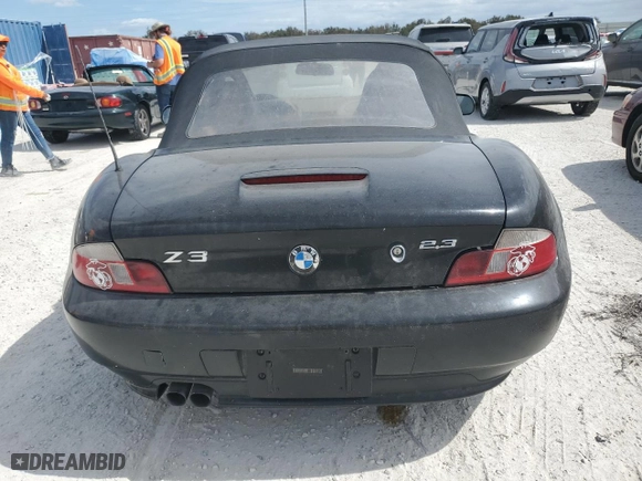 2000 BMW Z3 2.5L with VIN WBACH9347YLF91639, listed as a Copart auction lot 76951294 with 0 mi miles and Salvage Title. Bid and sale history available at carsss.com. Image 6.
