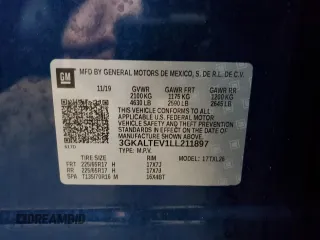 2020 GMC Terrain SLE with VIN 3GKALTEV1LL211897, listed as a Copart auction lot 49435625 with 43,256 mi miles and Salvage Title. Bid and sale history available at carsss.com. Image 13.