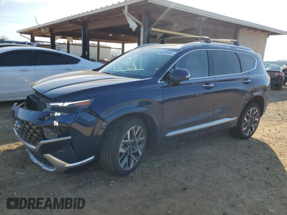 2022 Hyundai Santa Fe Calligraphy with VIN 5NMS54AL6NH428835, listed as a Copart auction lot 86538484 with 34,154 mi miles and Salvage Title. Bid and sale history available at carsss.com. Image 1.