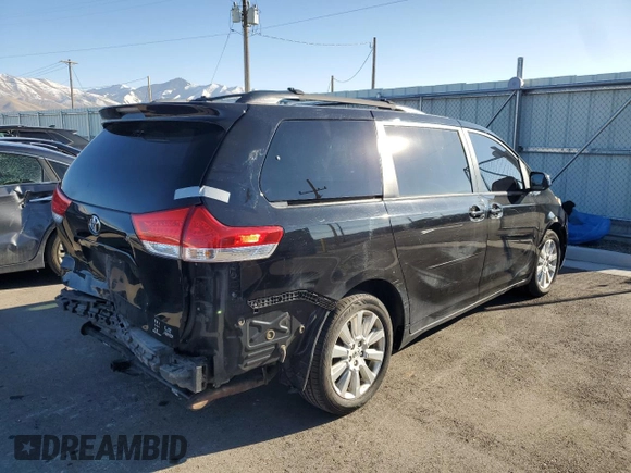 2012 Toyota Sienna LE with VIN 5TDJK3DC9CS038655, listed as a Copart auction lot 46852235 with 193,074 mi miles and Salvage Title. Bid and sale history available at carsss.com. Image 3.